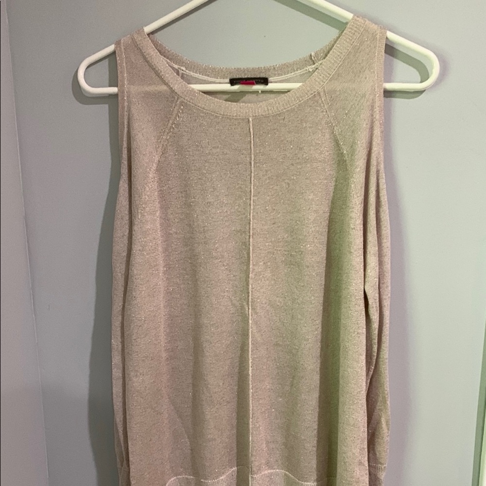 Vince Camuto Metallic Knit Top